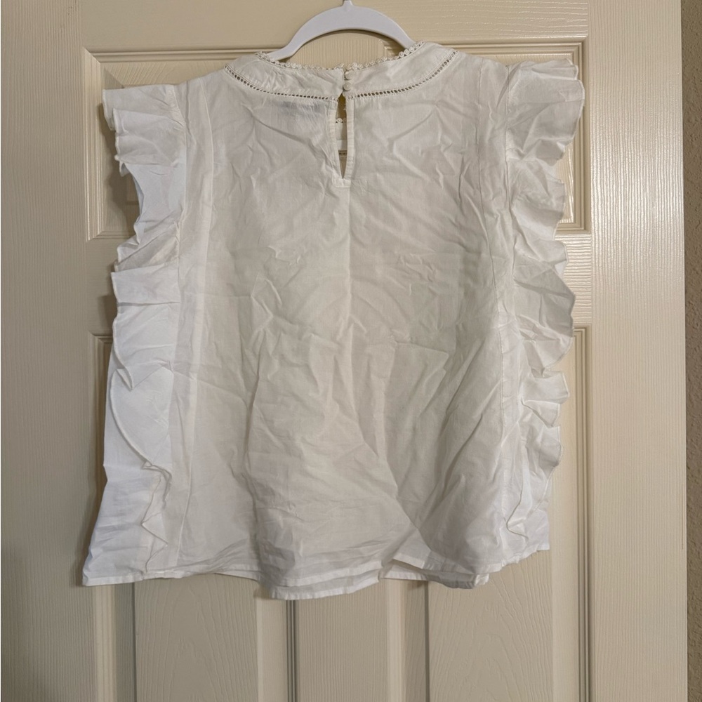 Jessica Simpson White Ruffle Blouse - Picture 4 of 4